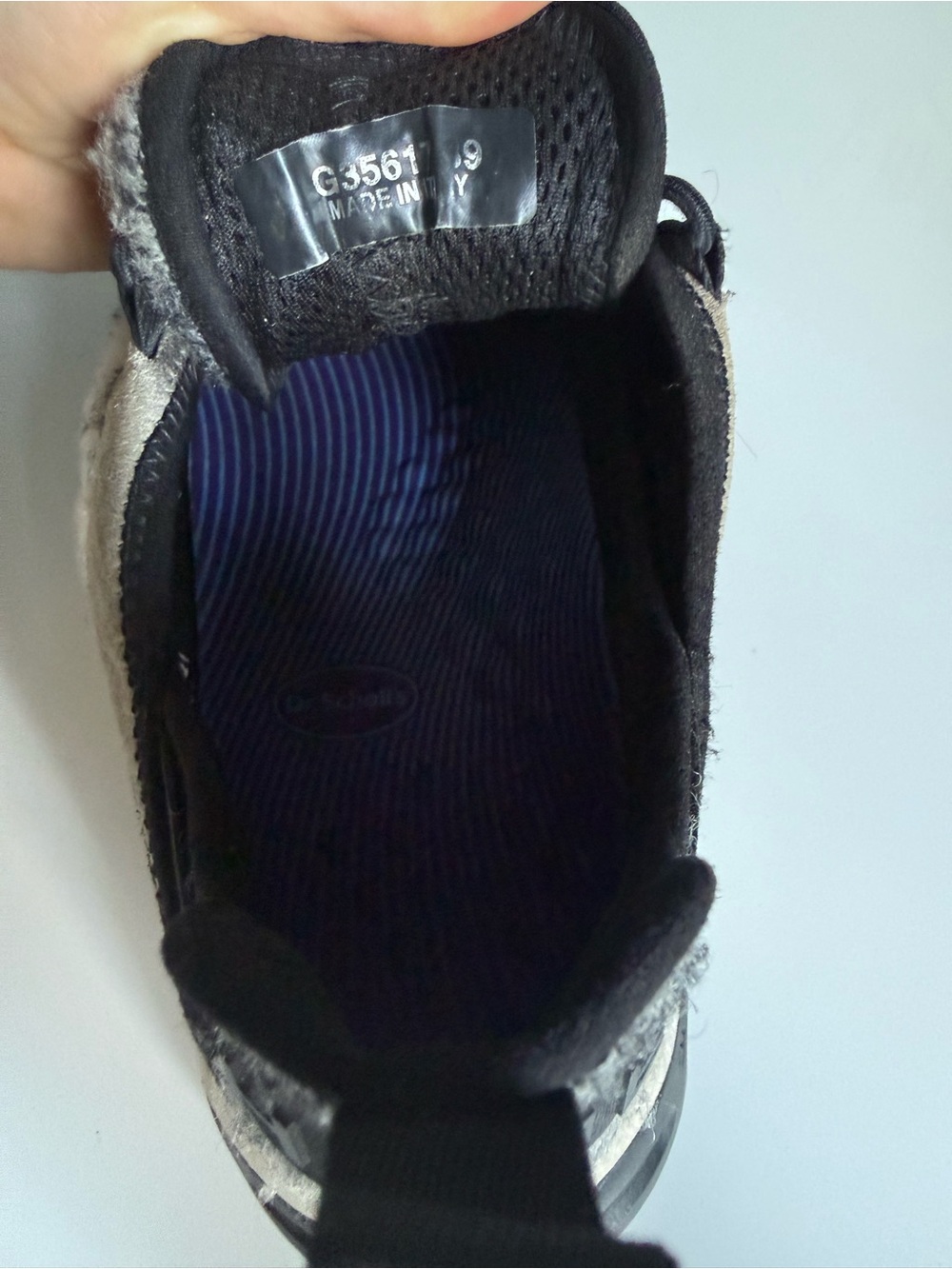 Chanel Black Gray Suede Felted Wool CC Cinch Close Sneakers - Picture 12 of 15